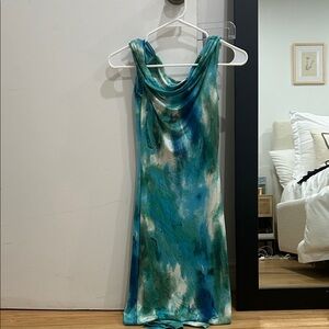 Olivaceous Blue and Green Dress